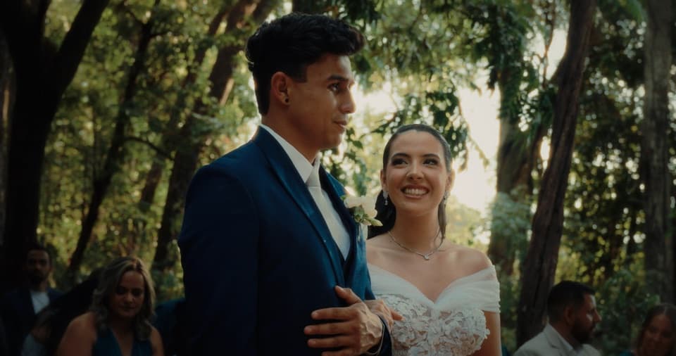 Casal na cerimônia